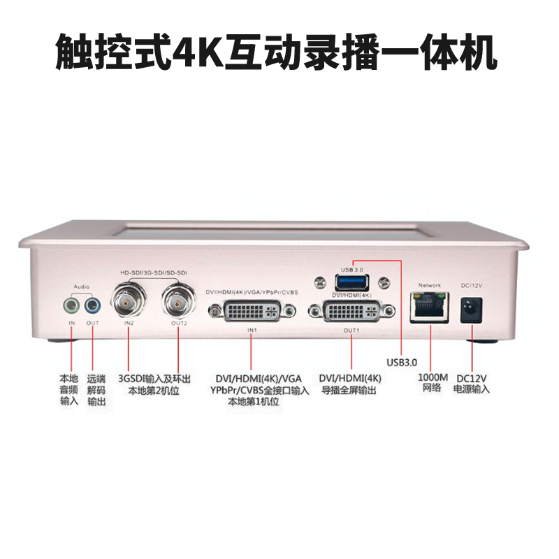 T980DS-PRO 3機(jī)位4K/30Hz互動(dòng)錄播機(jī)接口圖